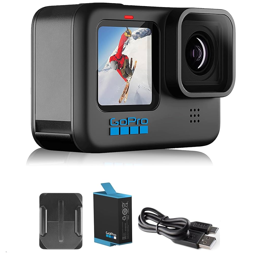 ビデオカメラ GoPro Hero 10 Black GoPro HERO10 Black - Waterproof, 5K HD Video, 23MP, Live